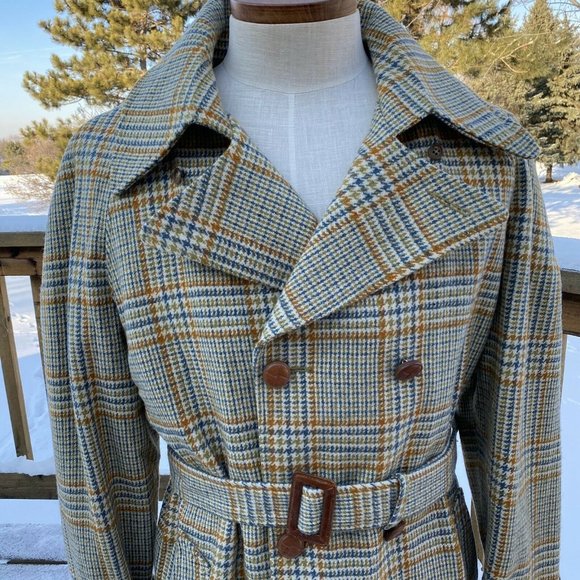 Sir Jac Other - Vtg 70s Sir Jac Crest of Outerwear Plaid Coat